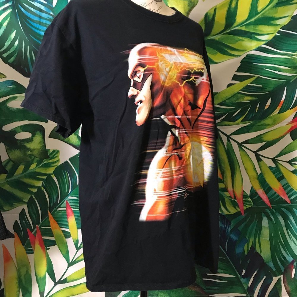 Euc DC Comics Justice League Flash Large T Shirt